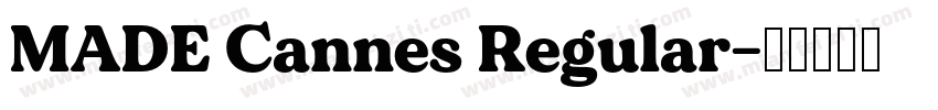 MADE Cannes Regular字体转换